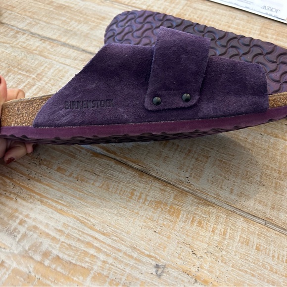 Birkenstock Kyoto Purple Suede Sandals 40 - Picture 3 of 6